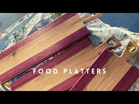 Wooden Platters (Purple Heart and Oak)