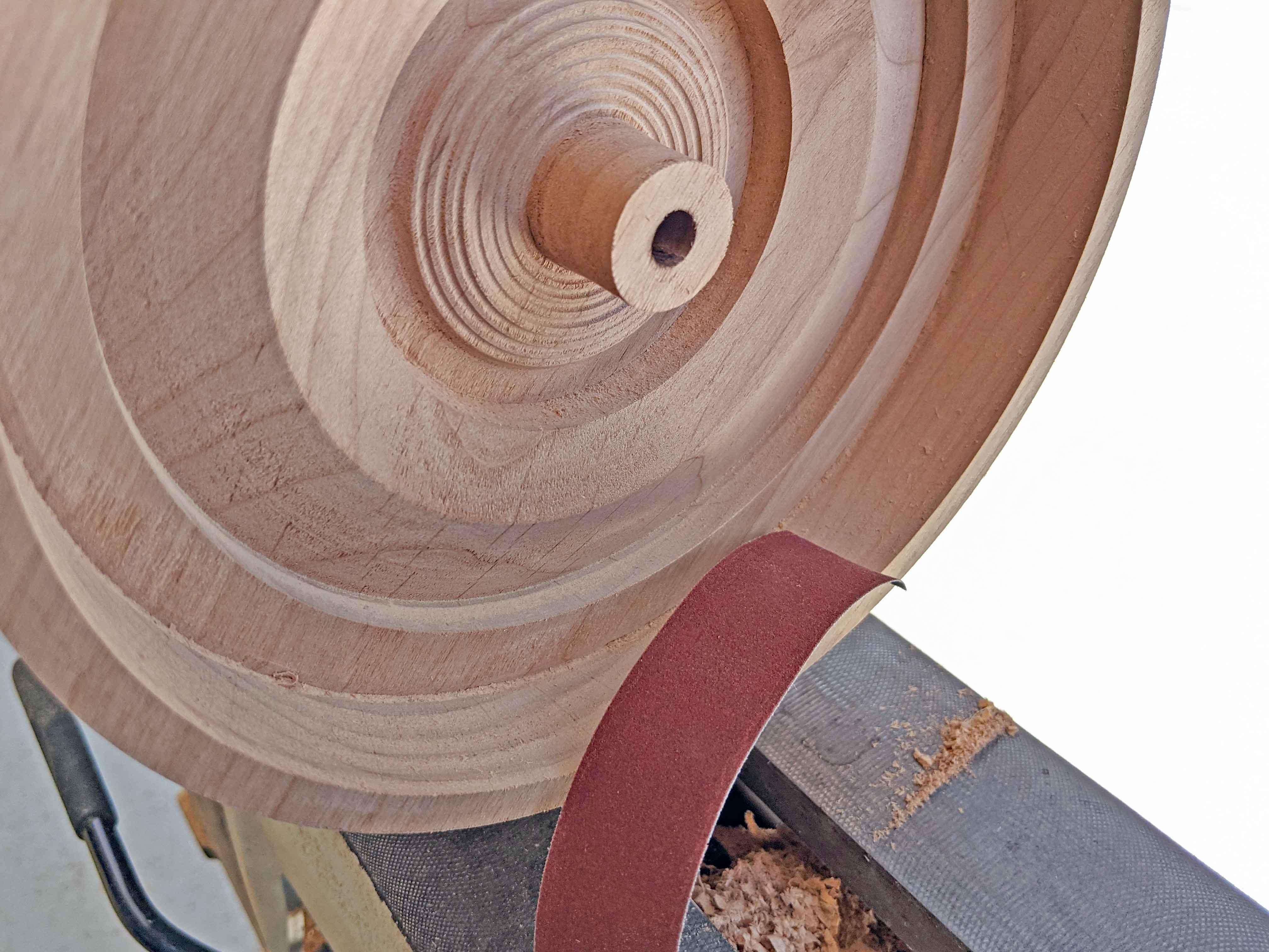 Woodturned-Clock---Sanding.jpg