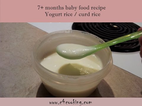 YOGURT RICE / Curd Rice - 7+ months BABY FOOD RECIPE #5 - ( Stage 2 - homemade babyfood)