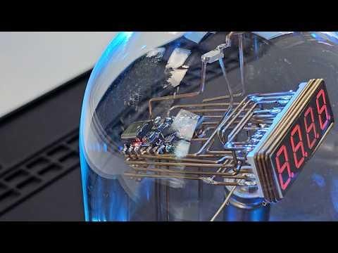 YUMO GLOBE &mdash; Brass Wire Sculpture Digital Clock | ESP32-C3, 7-Segment Display / cyber Desk Gadget