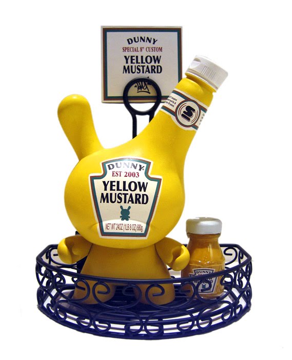 Yellow Mustard Custom 8 Inch Dunny by Sket One.jpg