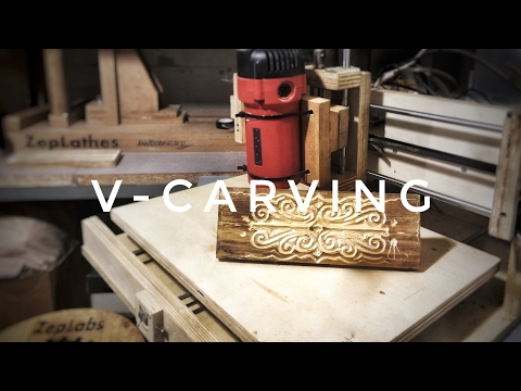 ZepLabs: V-Carving on Homemade CNC