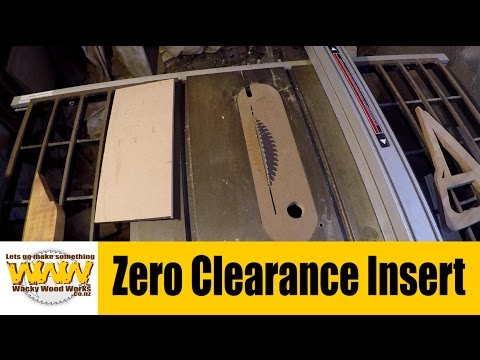 Zero Clearance Insert - Off the Cuff - Wacky Wood Works.