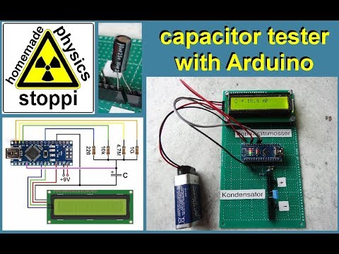 autorange capacitor tester / capacitance meter with Arduino - Kapazit&amp;auml;tsmesser mit Arduino