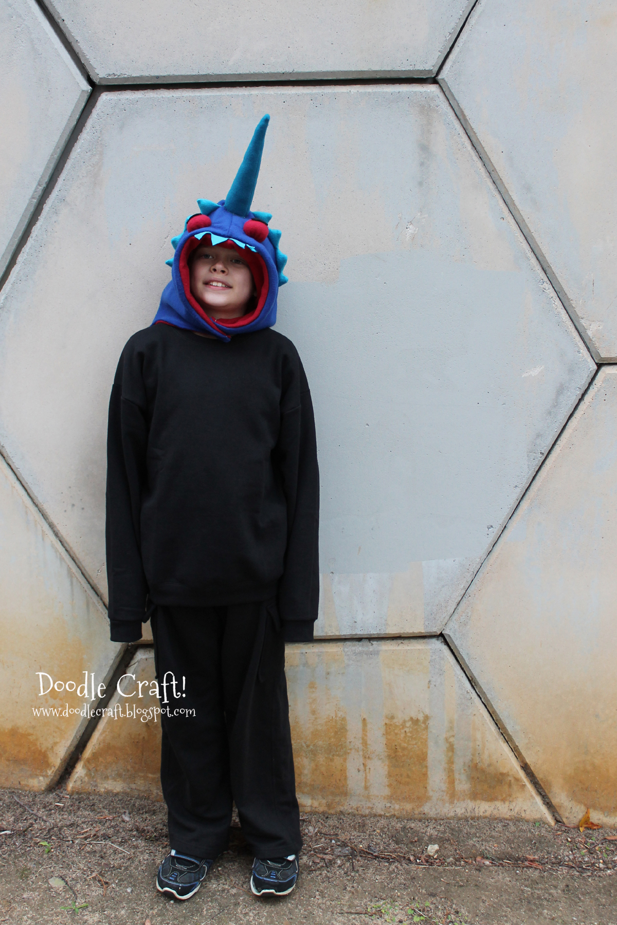 boy hat hoodie monster charater animal fleece hat.jpg