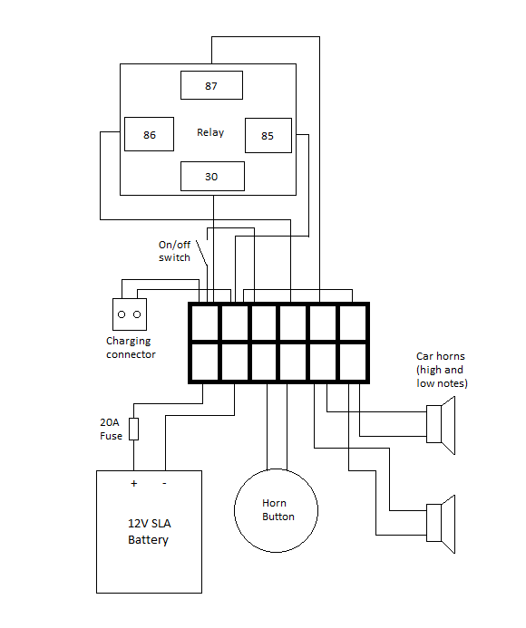 car horn with auto relay.bmp