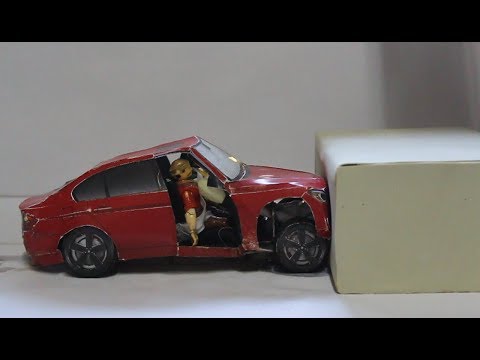 car safety awareness with a DIY crash test