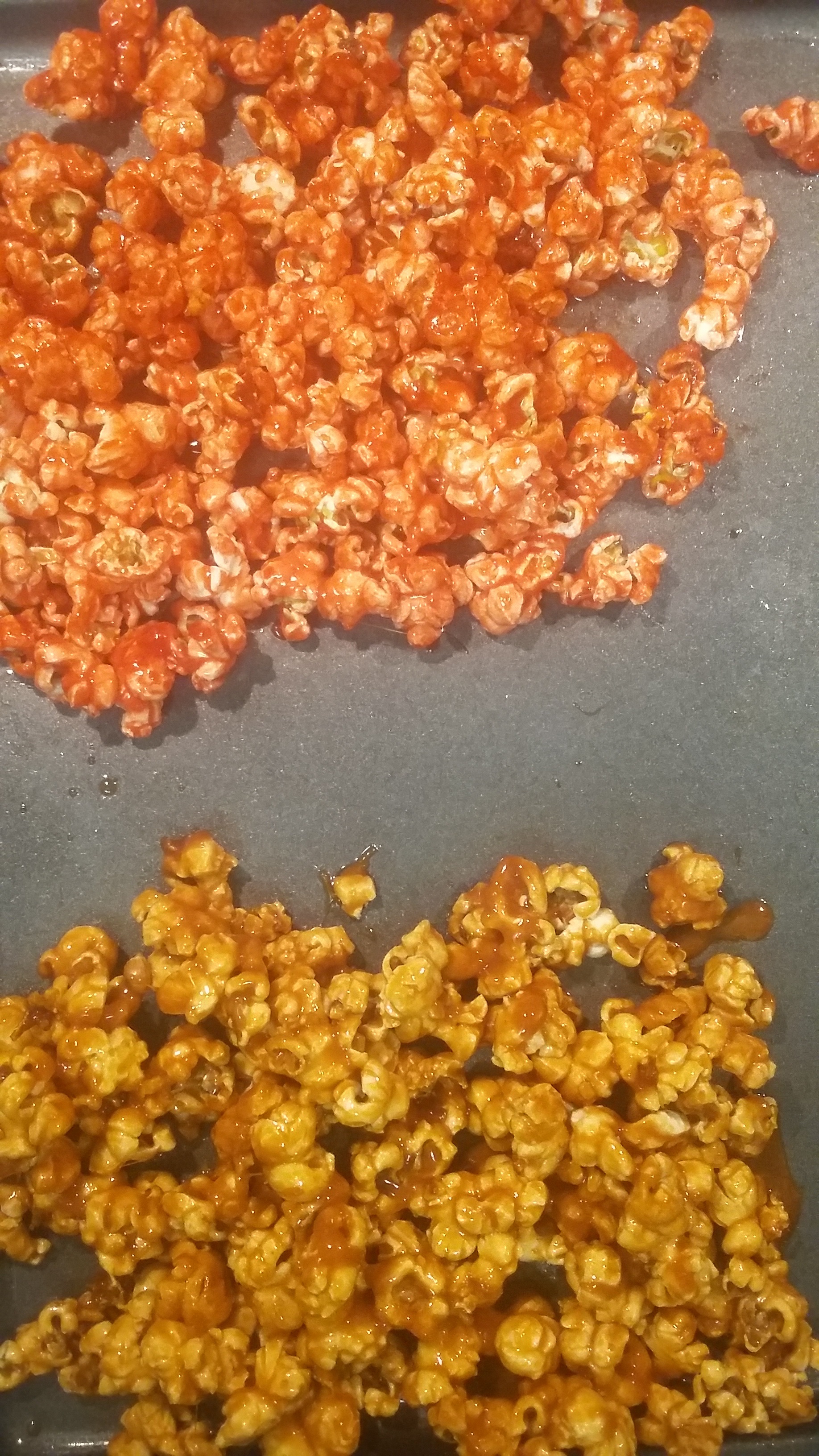 coated popcorn baking in the oven.jpg