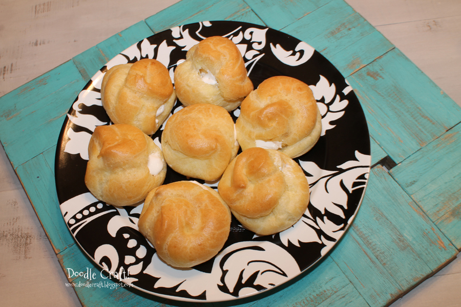 cream puffs eclairs homemade puff pastries pastry dessert custard filled pudding (19).JPG