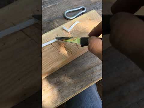 cutting nylon rope with a hot knife