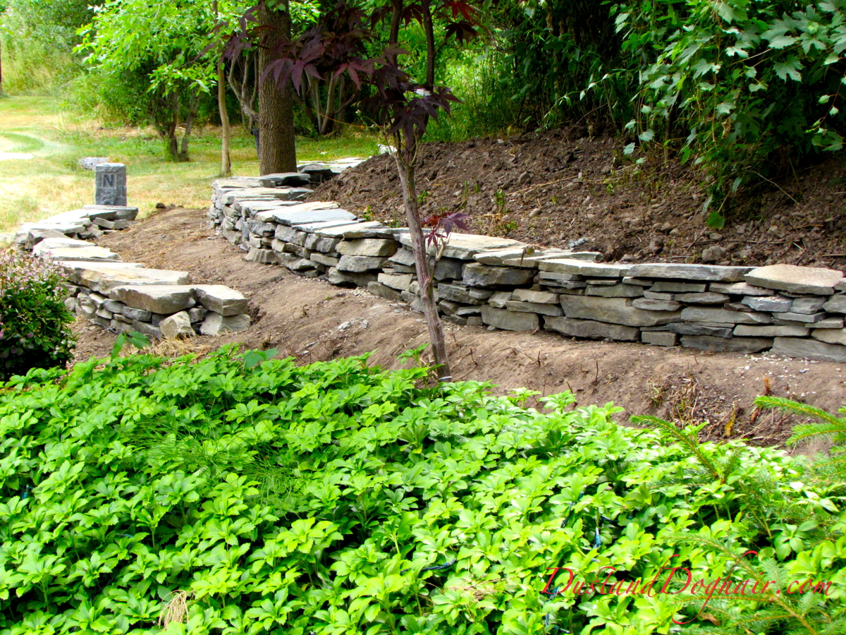 diy stack stone retaining wall2.jpg