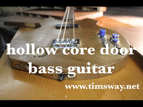 hollow core door bass guitar