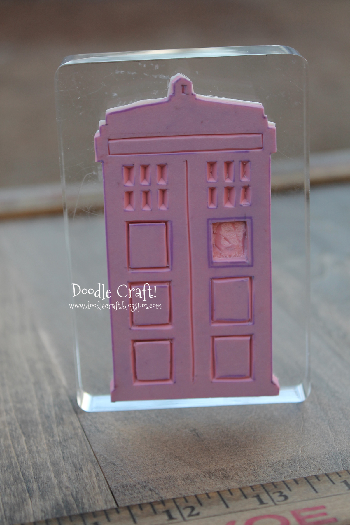 homemade diy tutorial rubber stamps carveable rubber Tardis doctor dr who inspired.jpg