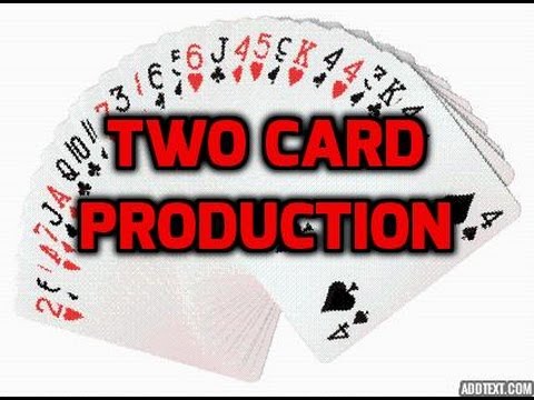 how to do a really awesome two card production! card tricks revealed #cardproduction