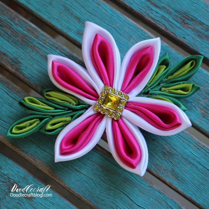 kanzashi ribbon flower hair bow flower diy craft ribbons (10).JPG