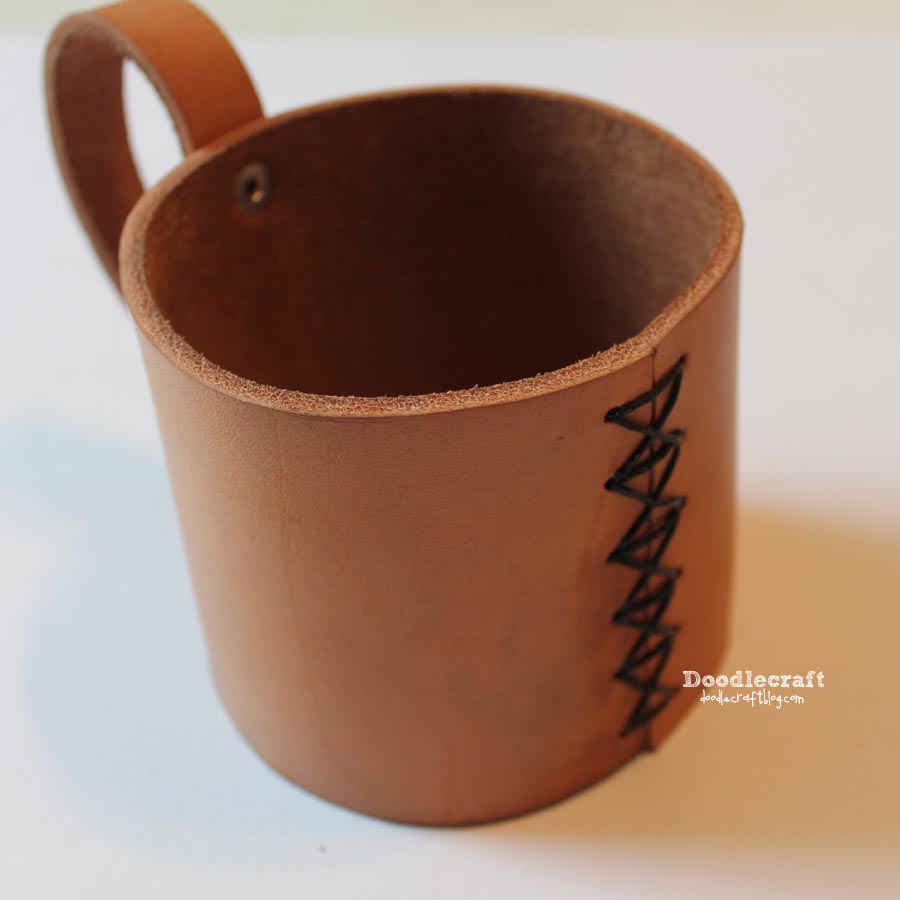 leather mason jar mug coozie easy diy guy gift man father's day dad gift ideas rustic cool (3).JPG