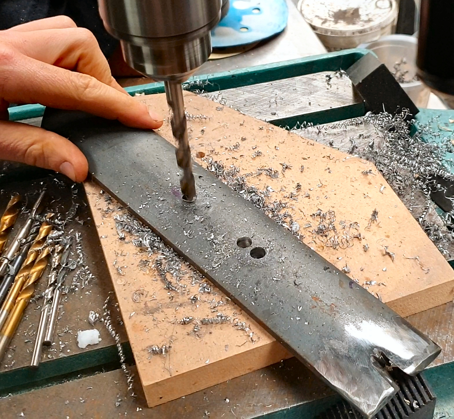 making slots in the plough handles.jpg