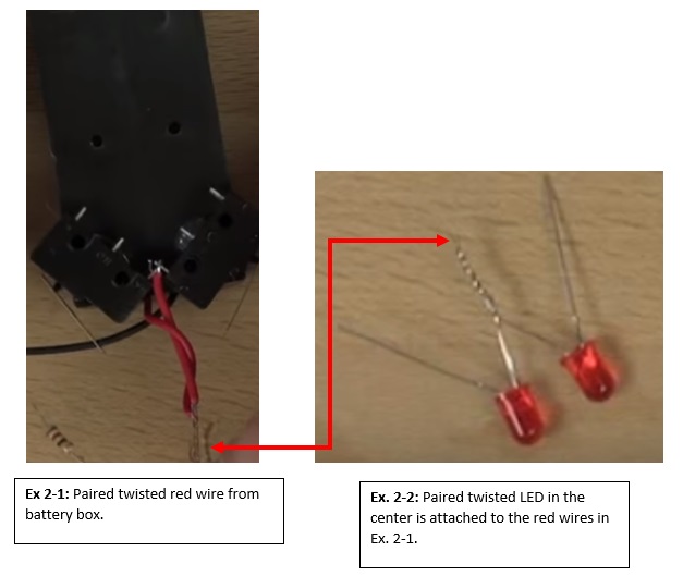 permanently attach LEDs to the center red wire.jpg