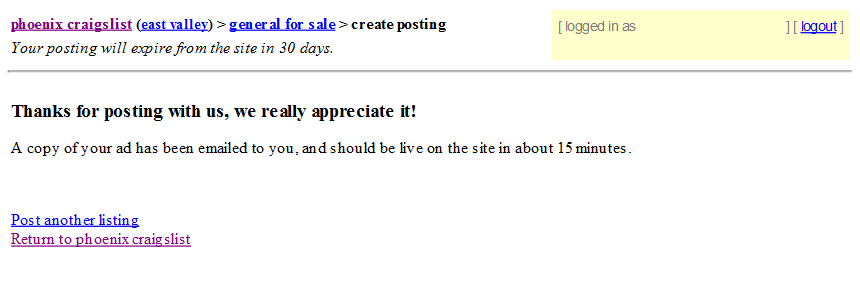 phoenix craigslist - posting - general for sale_1242951040617.png