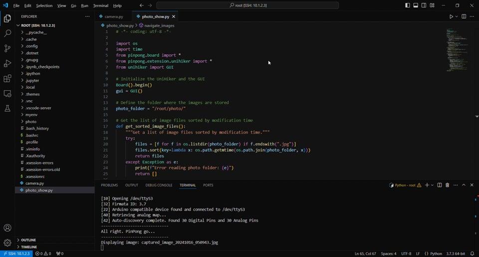 photo_show.py - root [SSH_ 10.1.2.3] - Visual Studio Code 2024-10-20 02-05-07