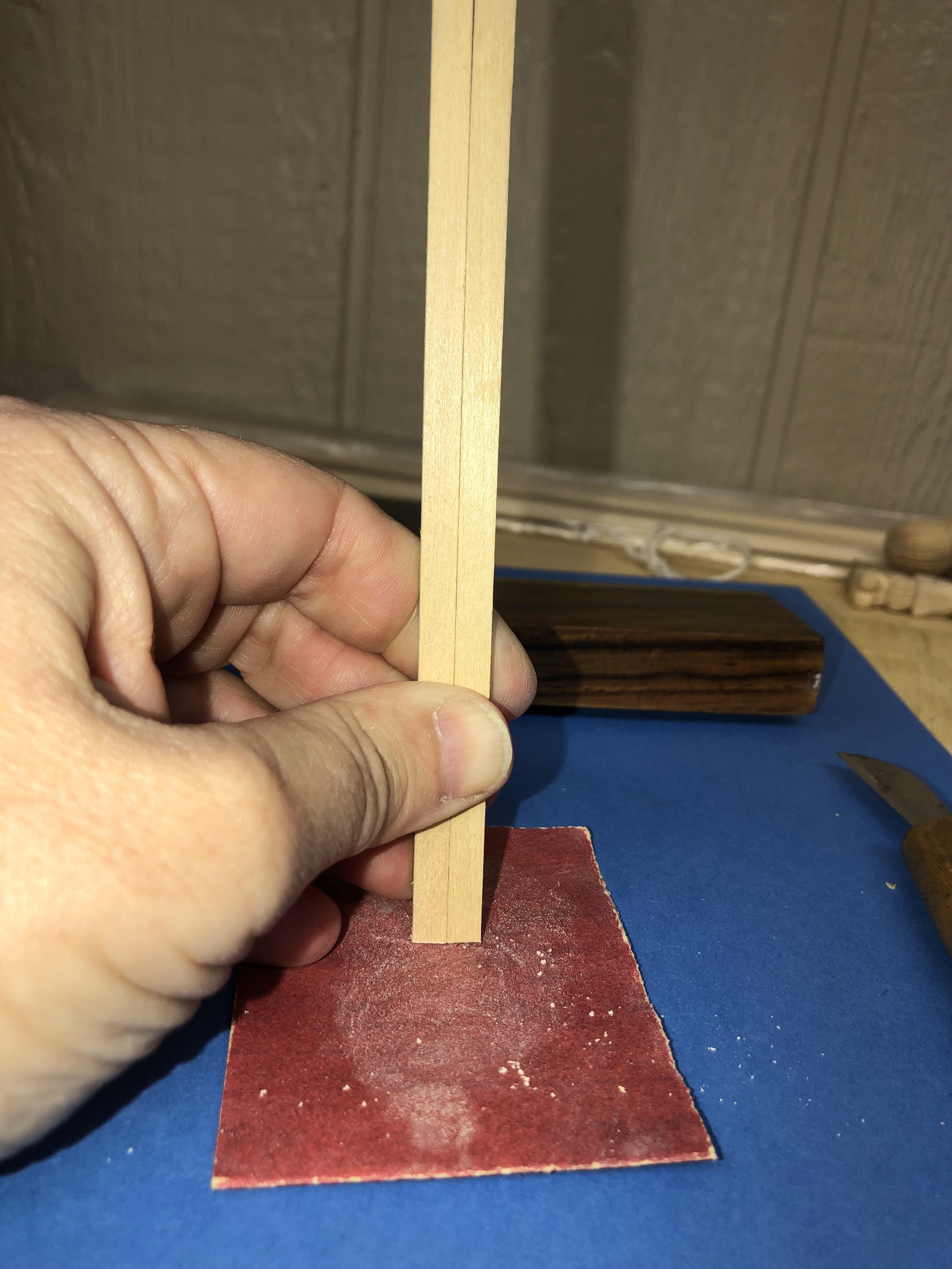 sanding side uprights.jpg