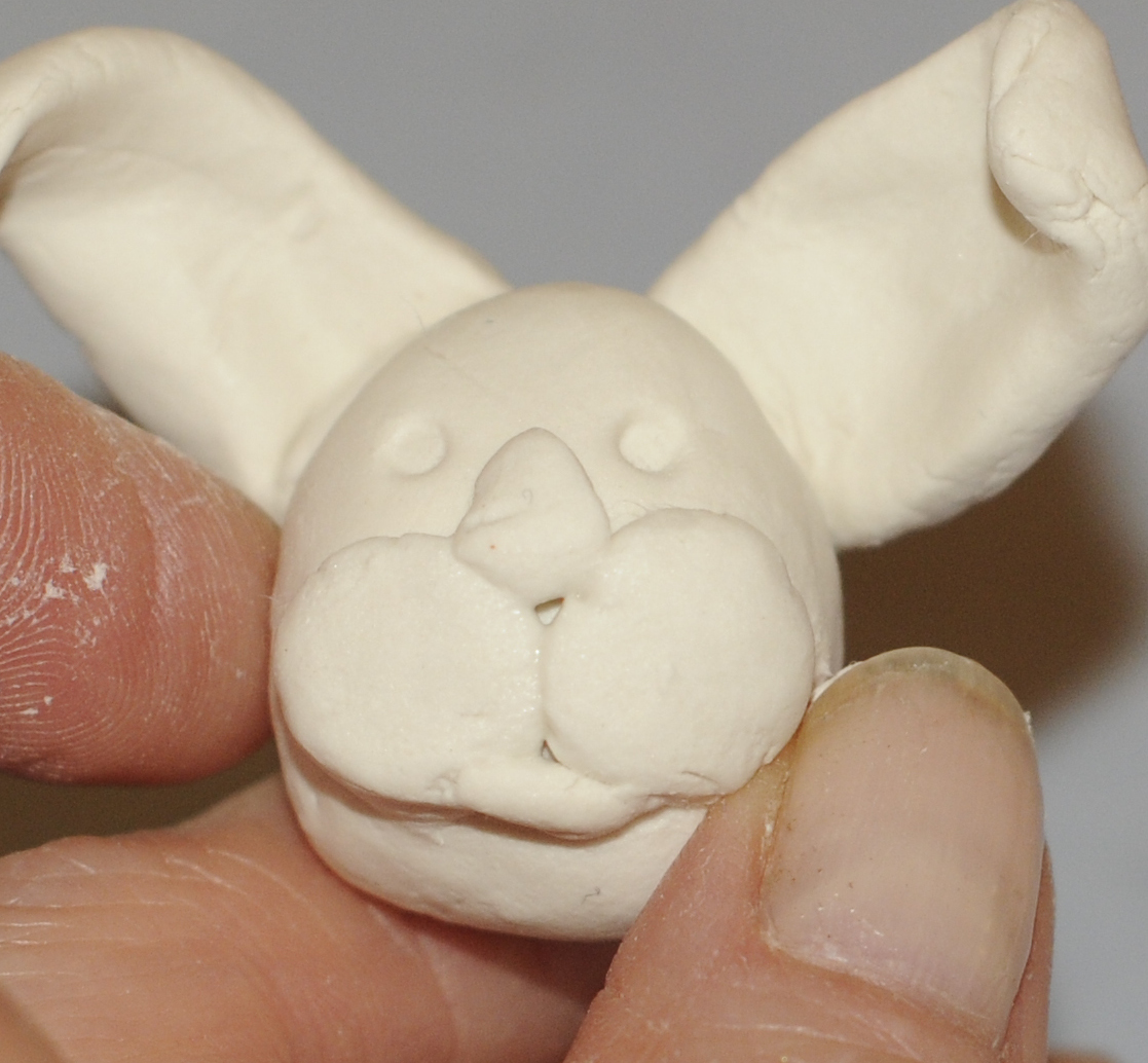 sculpted bunny with air dry clay.JPG