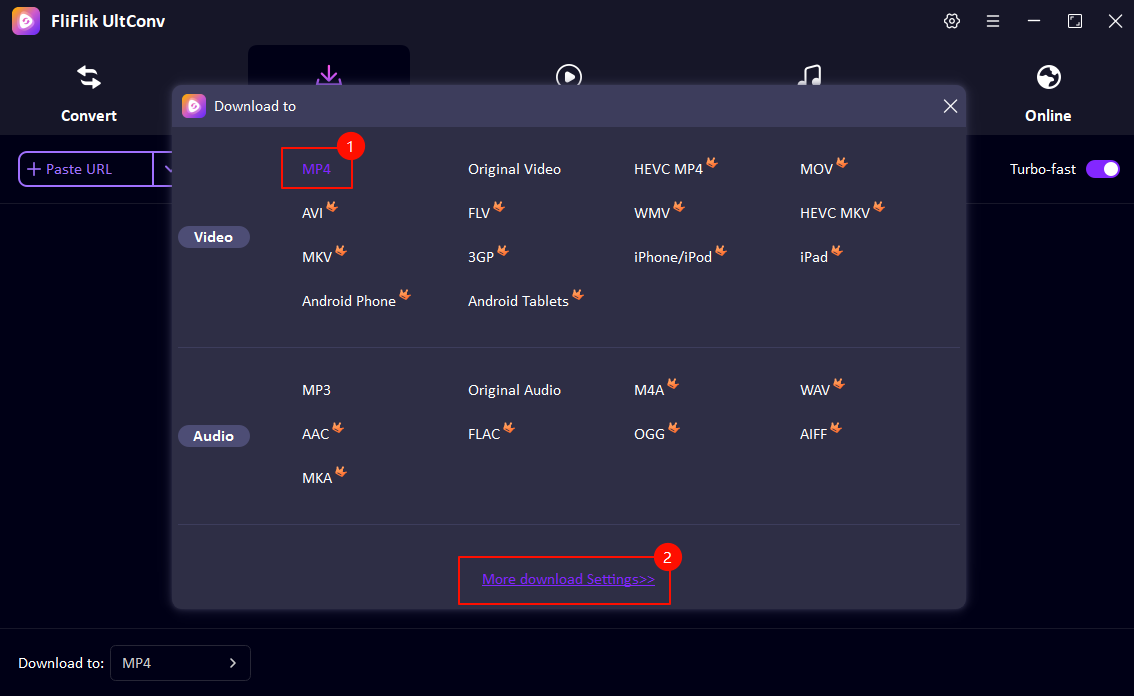 select mp4 as format in ultconv.png