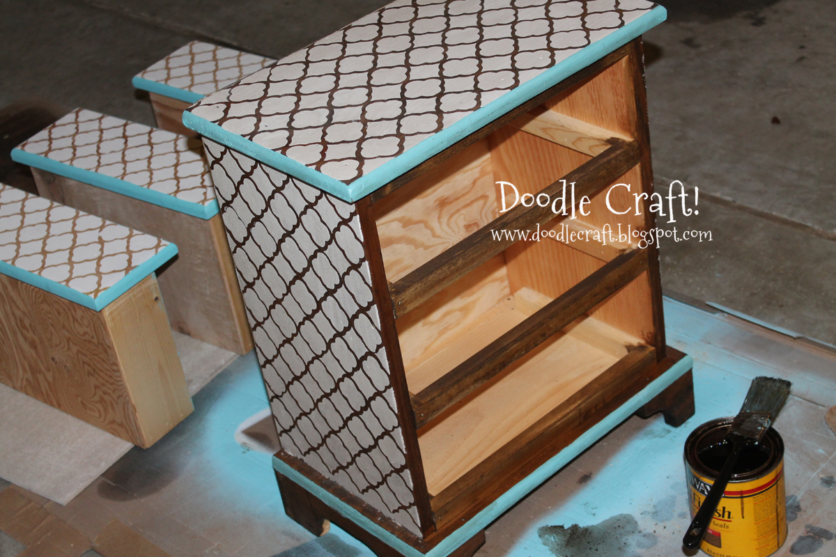 staining the stenciled nightstand.jpg