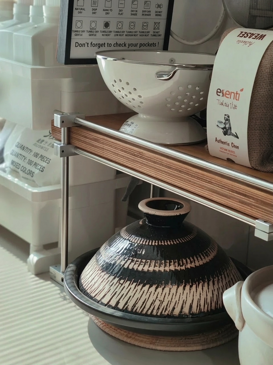wabi-sabi-style-wooden-plinth-with-ceramic-tagine-and-colander-kitchen-display-bsg1.png
