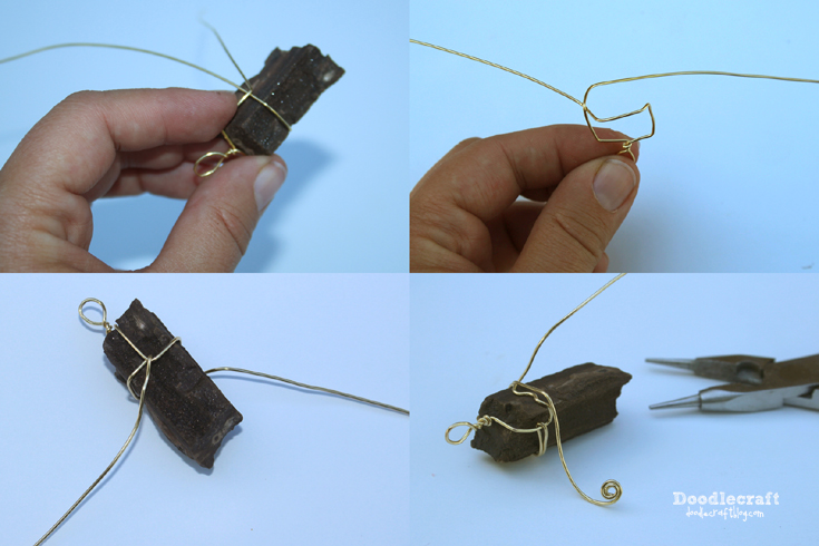 wire wrapped pendant necklaces rocks petrified wood gold leather (9).jpg