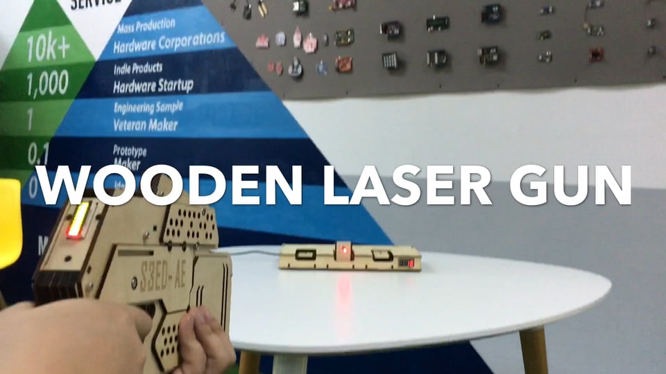wooden laser gun