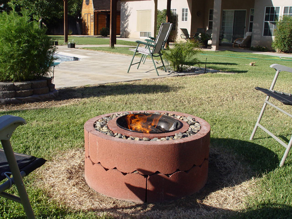 $50 Fire Pit Using Concrete Tree Rings