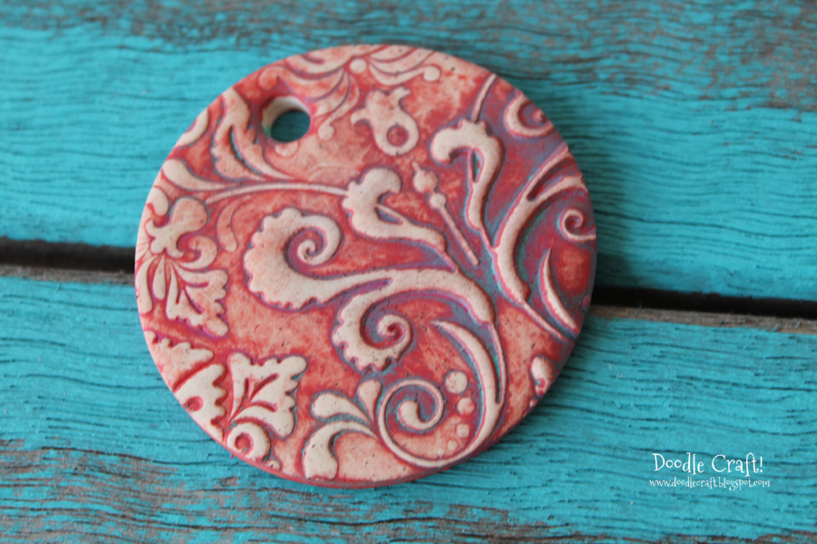clay pendants painted damask diy necklaces sculpey oven bake hard white fimo flower flourishes (16).JPG