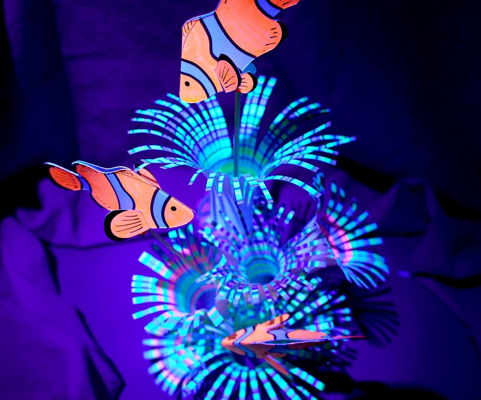 Simple Paper Glowing Aquarium Coral Reef