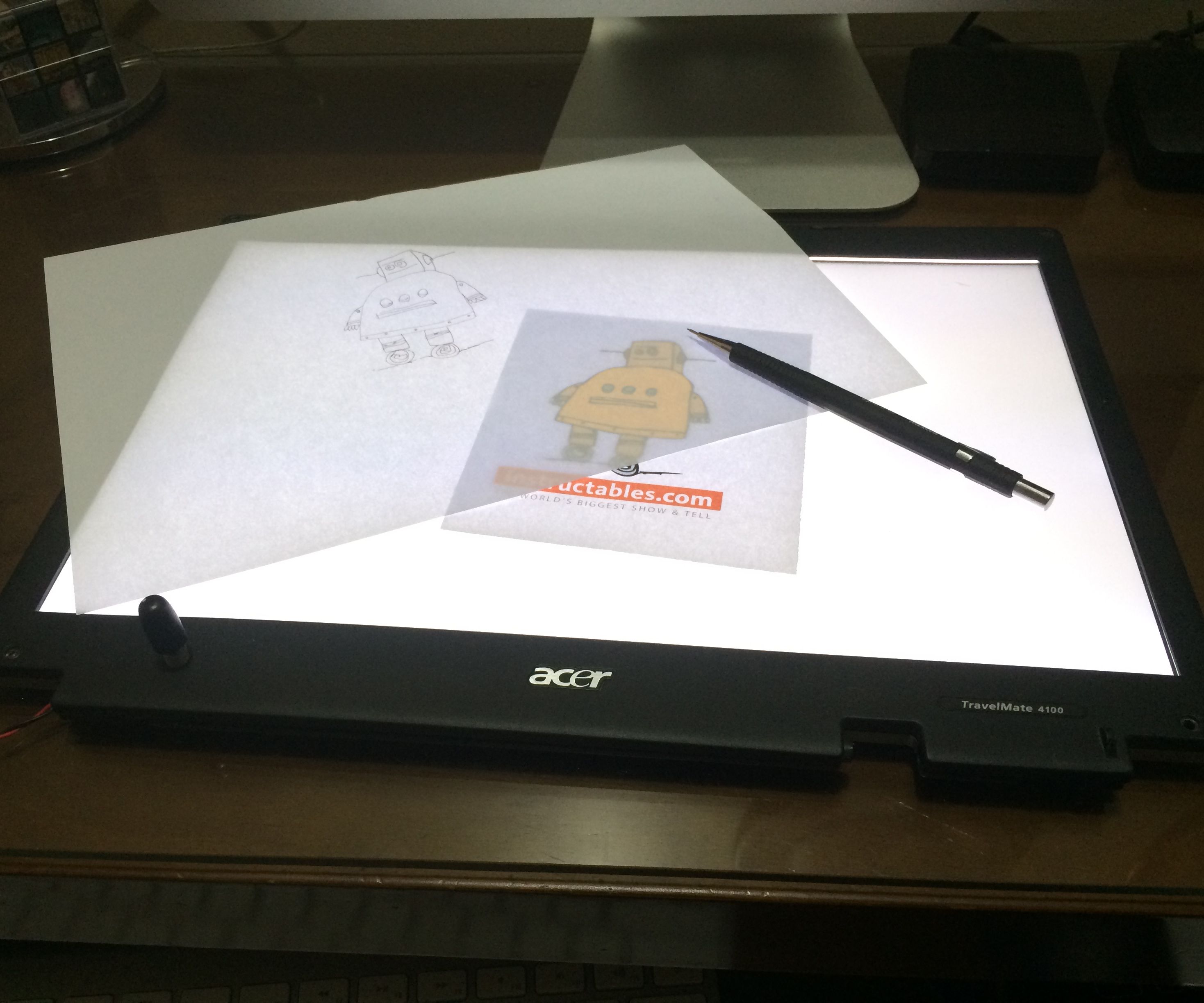 Turn a Broken Laptop Screen Into a Portable Light Table for Drawing