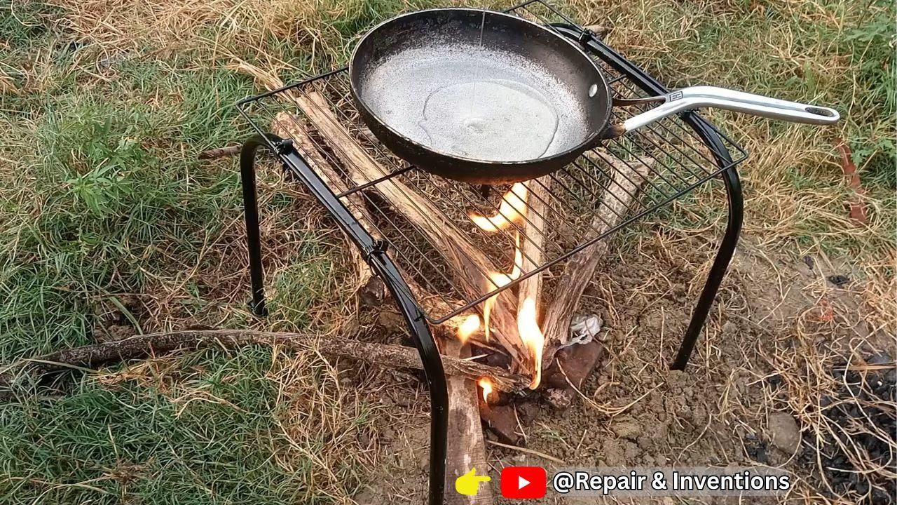 DIY BBQ Grill From a Fridge Shelf: Genius Reuse Hack