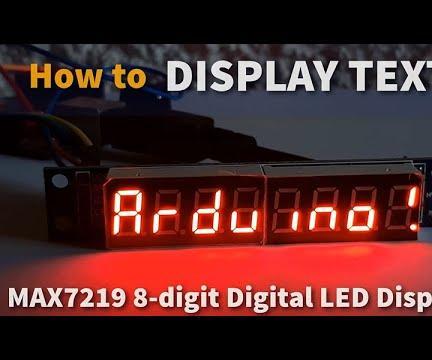 Arduino Display Text on MAX7219 8-digit LED Display