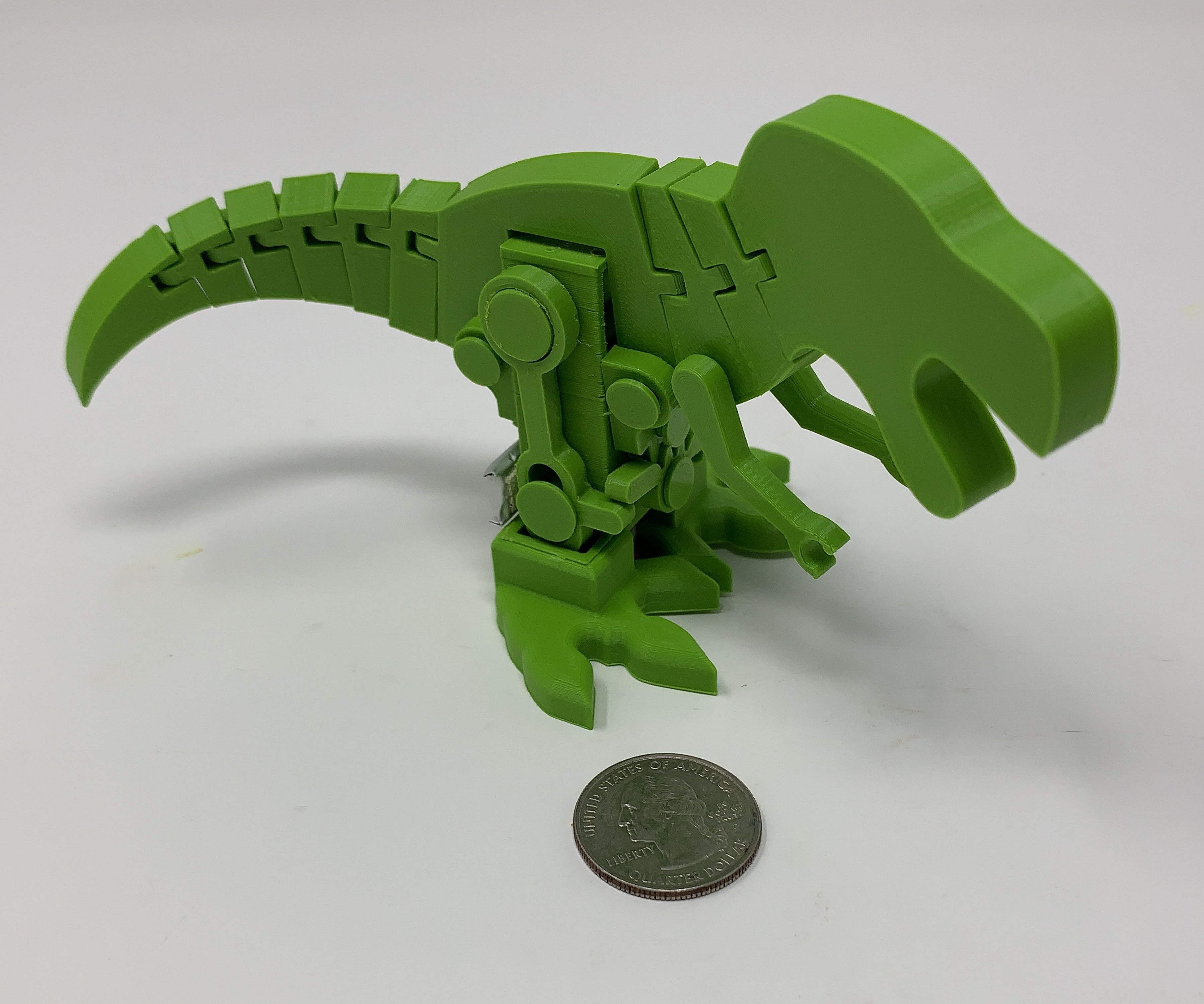 Motorized, Articulated T Rex(ish) Pin Walker