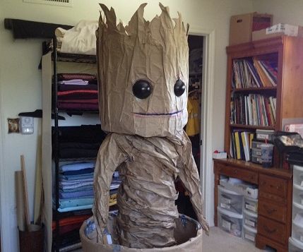 GROOT -Dancing Baby Groot Costume  ( Cheap All Paper Costume )