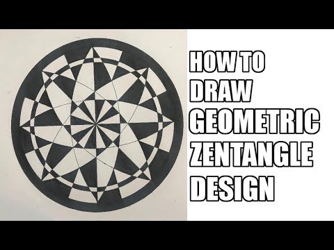 How To Draw Best ✎ Geometric Zentangle Design Complex Art, Easy Tutorial Doodle Drawing Step By Step