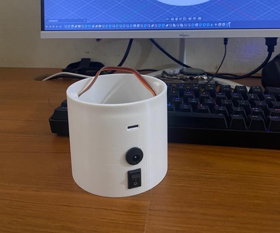 Custom Redesigned Base for Robotic Arm Enclosure of an Existing Robotic Hand Model From Thingiverse