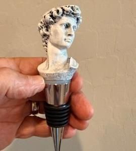 Michelangelo’s David Wine Stopper