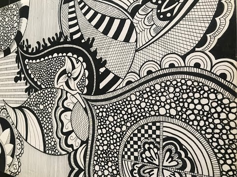 New Year Special How To Draw Complex Zentangle Art Design For Beginners,Tutorial Doodle Step By Step