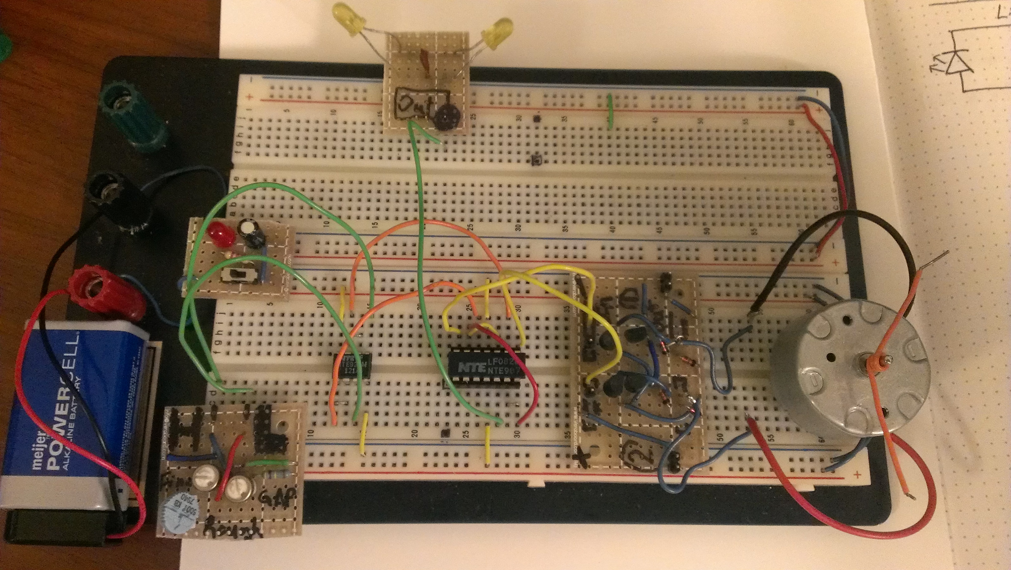 Portable Solar Tracker Project - Circuit Design and Breadboarding