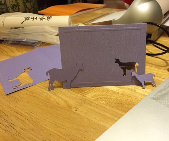 Cute Goat Greeting Cards With Silhouette Cutter