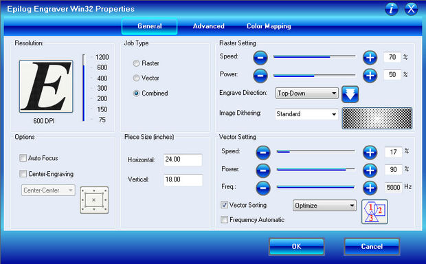 Understanding Epilog Laser Cutting and Etching Lesson 2: Understanding the Computer Print Options