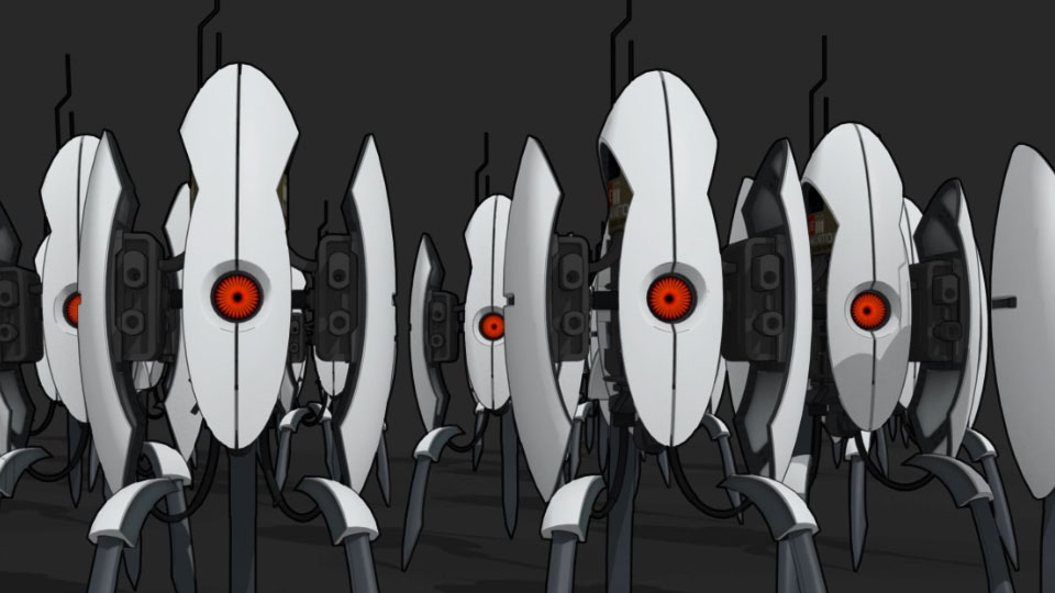 Full Scale Aperture Turret From Portal 2