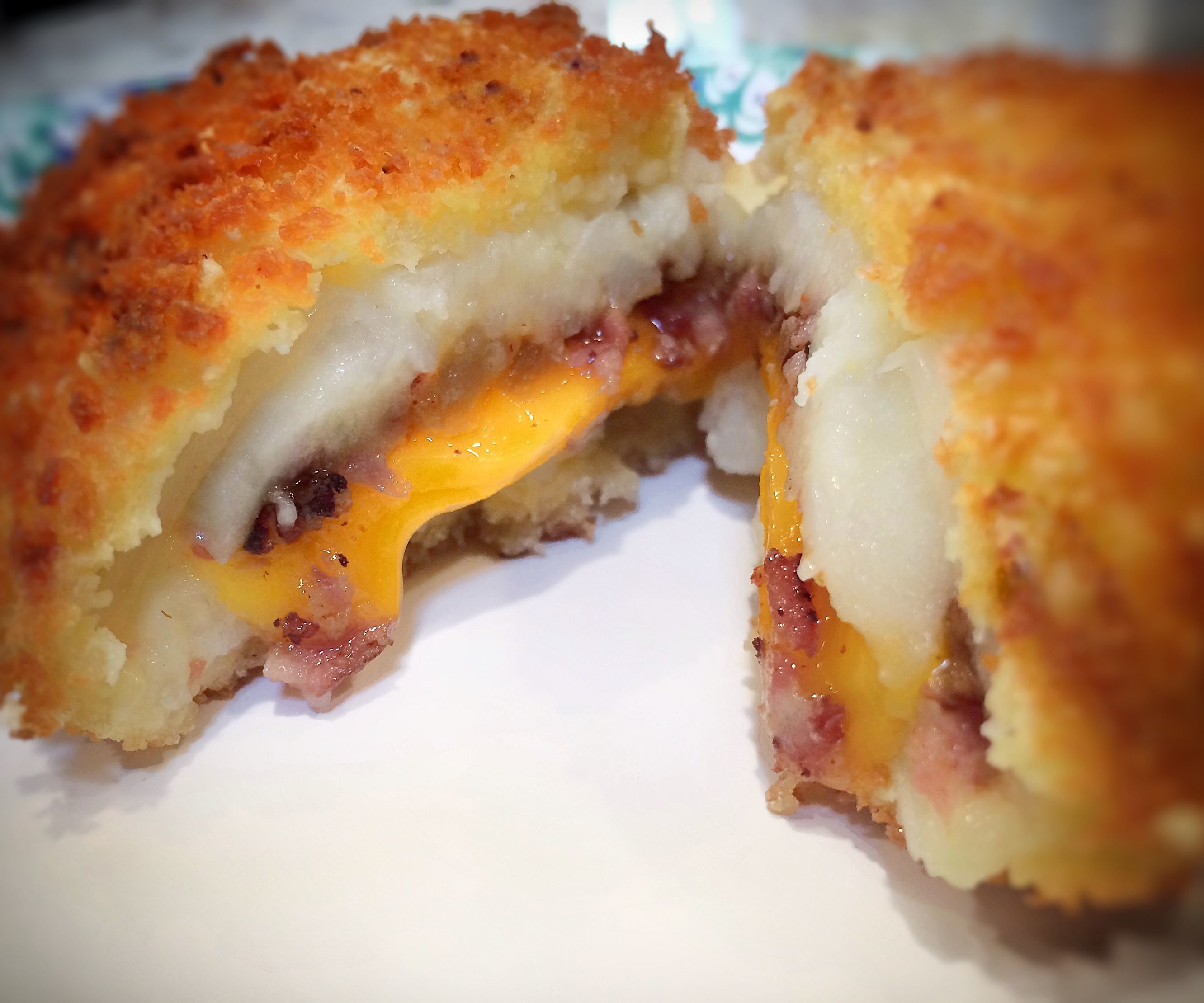 Cheesy, Bacon, Onion, Potato Croquette