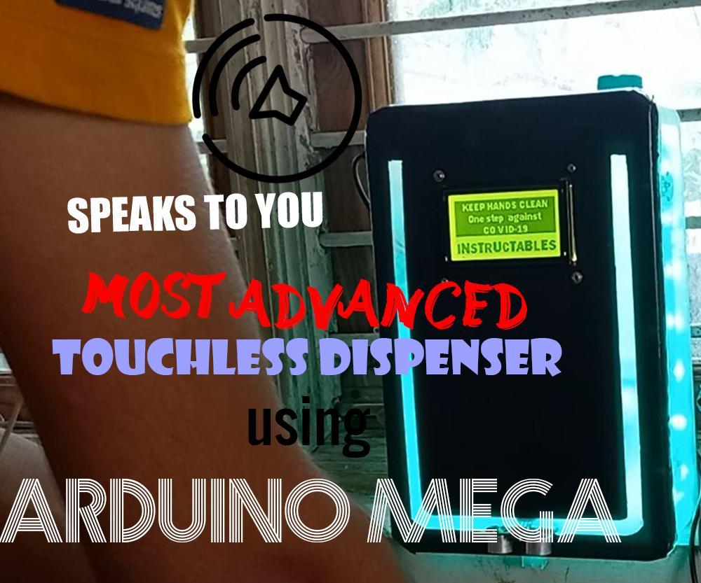 Smart Talking Fluid(sanitizer) Dispenser Using Arduino MEGA 