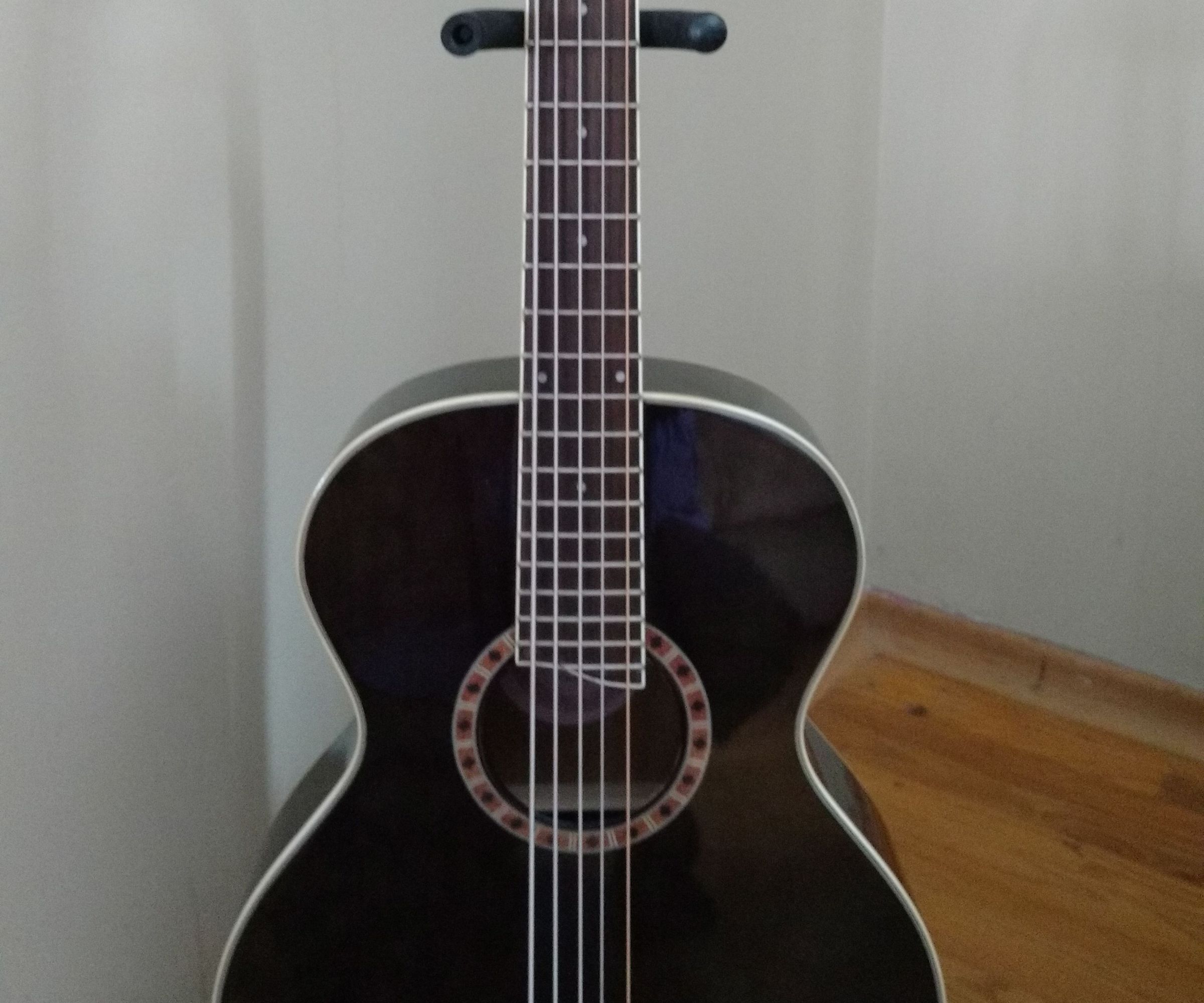 5 String Bass Guitar Out of an Acoustic Guitar